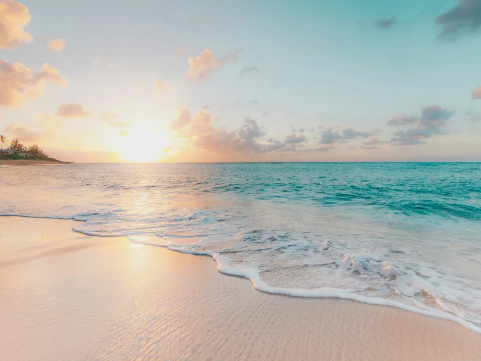 Tropical beach with turquoise water